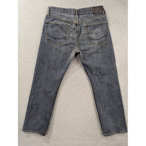 Bullhead Denim Co Jeans Mens 34x30 Gray Washed Slim Fit Zip Fly Straight Leg - Picture 8 of 15